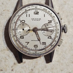 Montre Super Iris 17 Rubis - Boîtier Acier, Bracelet Caoutchouc - Occasion Très Bon état - Pour Femme