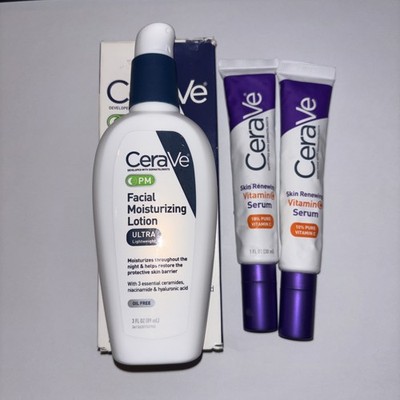 CeraVe Facial Moisturizing Lotion PM Ultra Lightweight with 2Skin Renewing Serum
