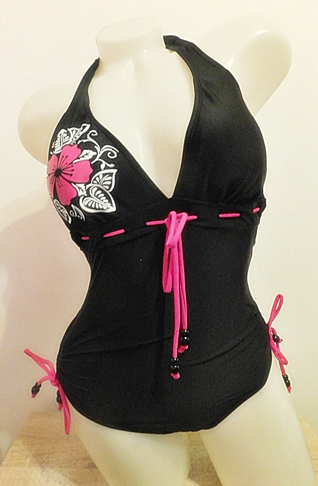 Okay Neckholder Badeanzug Gr.36 Brust gefüttert hoher Rücken