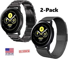 2 Pack Premium Stainless Steel Watch Bands for Samsung Galaxy Active 2 40  44mm