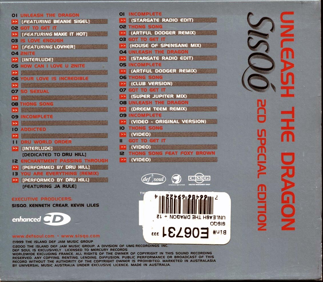 CD Sisqo - Unleash The Dragon | eBay