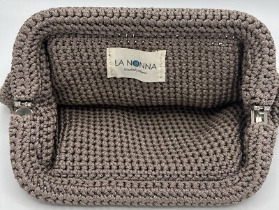 La Nonna Evil Eye Clutch Purse Knitted Instanbul Milano 11”x9” | eBay