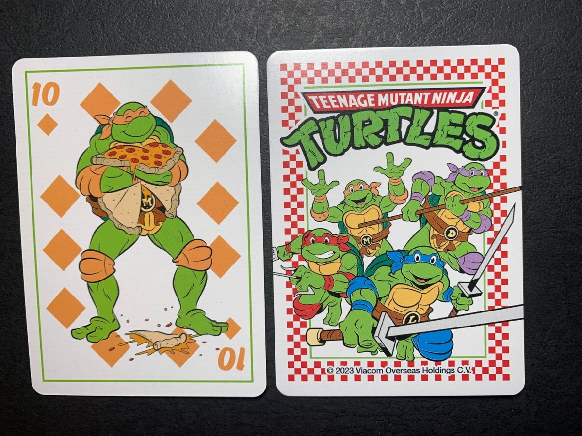 swap playing card TEENAGE MUTANT NINJA TURTLES MICHELANGELO Ten of