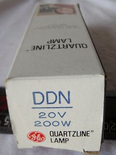 GE GENERAL ELECTRIC DDN 200W 20V Quartzline Movie Projector Lamps Bulb NOS