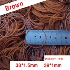 Diameter 38mm - Brown High Elastic Rubber Bands (500g) Thick 1.5mm/1mm Optional