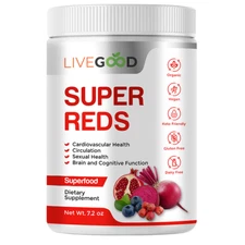 LIVE-GOOD Reds, Organic, Superfood, Detox, Purify  1 Bottle Organic Super Reds