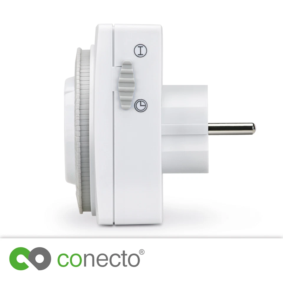 Mechanische Zeitschaltuhr 3500W 230V Timer Schalter Steckdose Zeitschaltung weiß - Bild 3 von 4