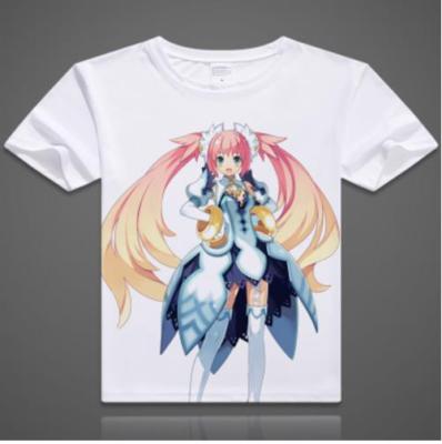 Hyperdimension Neptunia Anime Manga T-Shirt Weiß Kostüme Polyester Neu