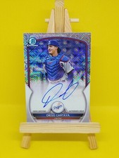 2023 Bowman Chrome Diego Cartaya Mega Mojo Refractor AUTO - Los Angeles Dodgers