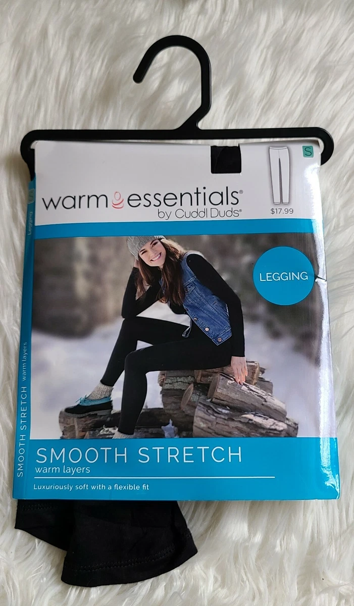 Warm Essentials by Cuddl Duds women's small black smooth stretch