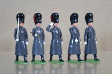 BRITAINS RE PAINTED COLDSTREAM SCOTS GRENADIER GUARDS in GREAT COATS oi