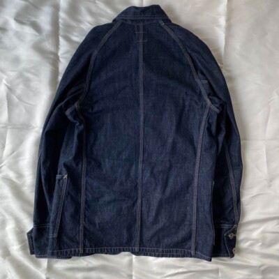 POST O'ALLS Coverall Denim Jacket Indigo Blue Size S Vintage | eBay