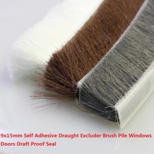 9x15mm Self Adhesive Draught Excluder Brush Pile Windows Doors Draft Proof Seal 