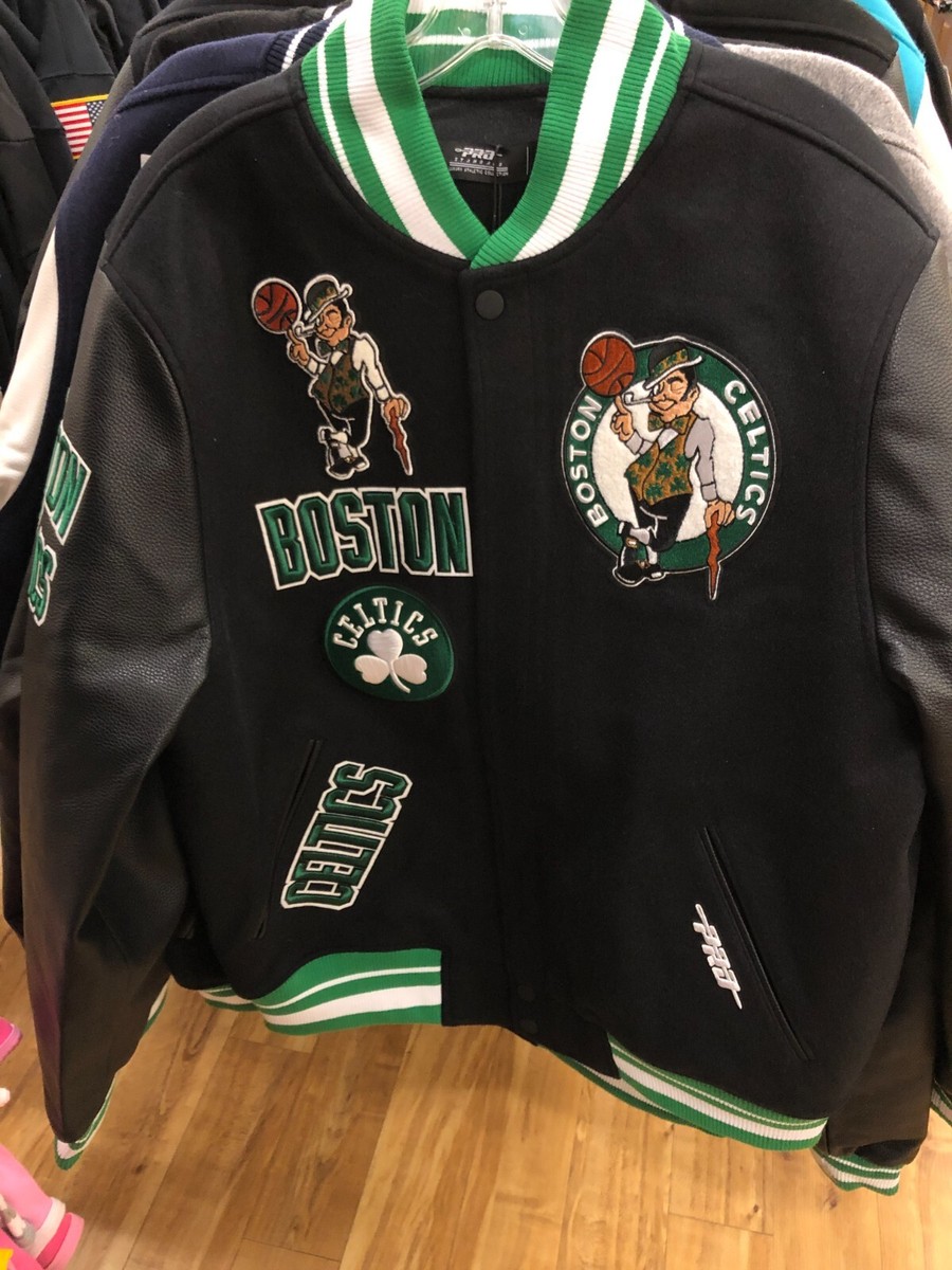 BOSTON CELTICS NBA Mash Up Mens BLACK Varsity PRO STANDARD