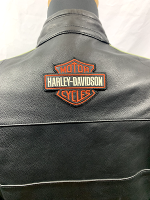 HARLEY DAVIDSON TORQUE MENS BLACK LEATHER JACKET 98114-06VM Medium