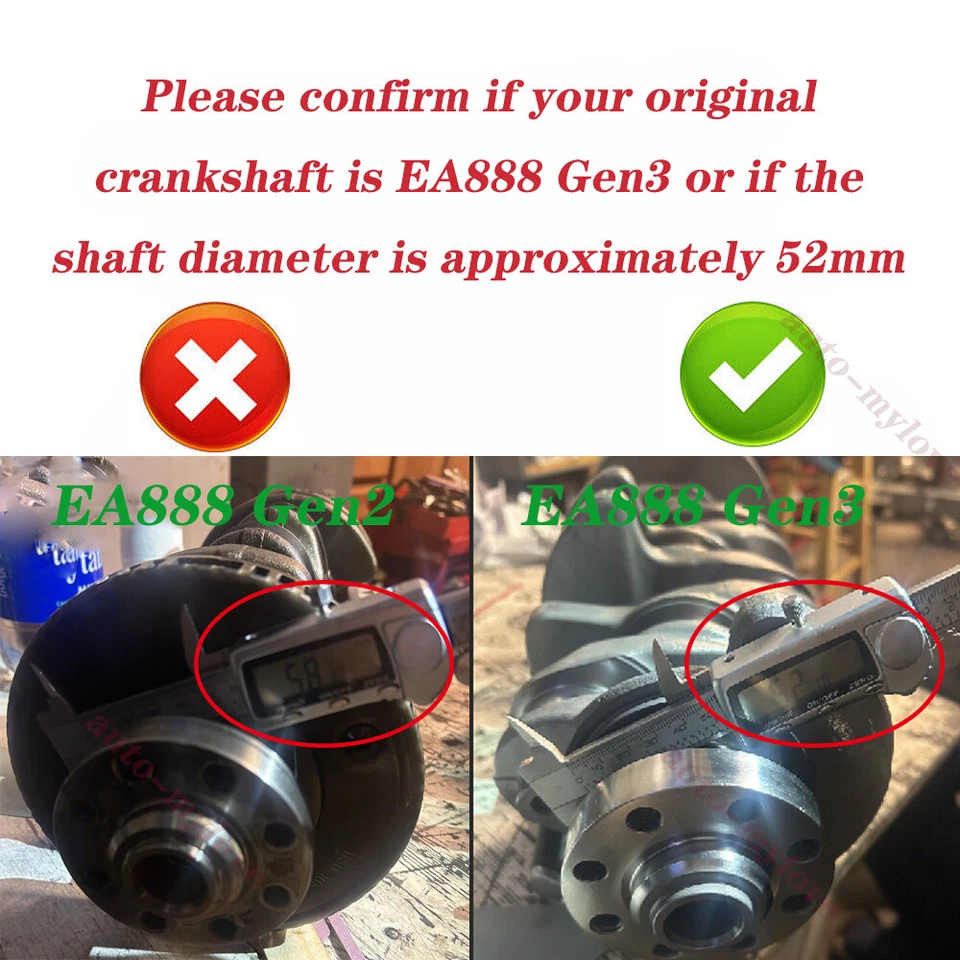 Engine Overhaul Rebuild Kit-Crankshaft /Rod/Bearings 2.0T for Audi A4 A6 VW Golf - Image 2 of 4