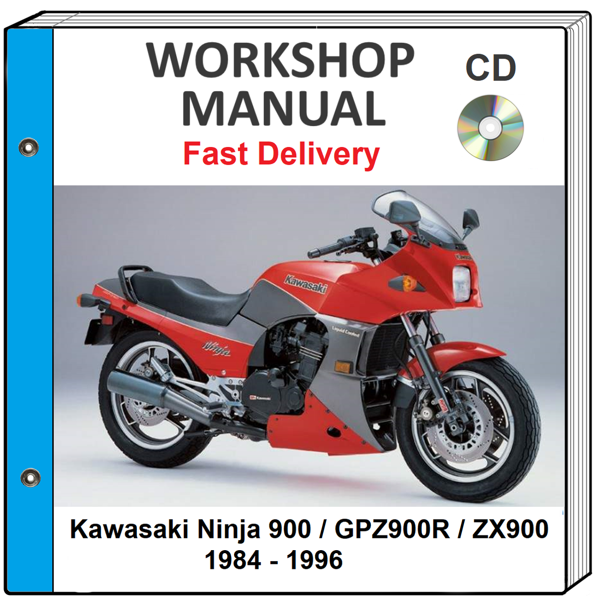 KAWASAKI NINJA 900 GPZ900R 1987 1988 1989 1990 SERVICE REPAIR SHOP