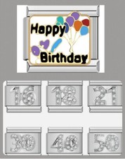 Italian 9mm Pretty Stone special Birthday Charms