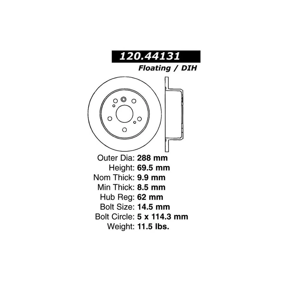 Juego de rotor de freno de disco delantero trasero para 2006 2007 2008 Lexus RX400h 4x Foto 4 de 4