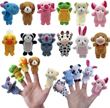 12 PCS Finger Puppets Set Mini Stuffed Animals Finger Puppet for Storytelling
