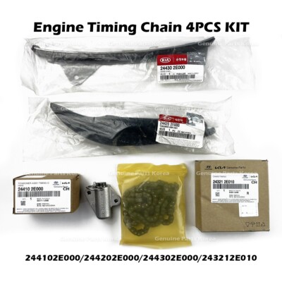  Genuine  Engine Timing Chain 4PCS KIT for Hyundai Elantra Kia Forte