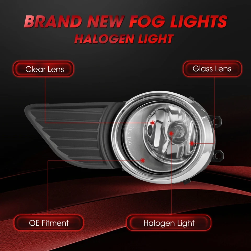 Fit For 2011-2017 Toyota Sienna Front Bumper Fog Lights 1 Pair Left+Right Foto 3 de 4