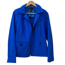 Nina Mcclemore Blue Star Black Zip Jacket Size 2