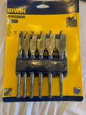 IRWIN SPEEDBORE 6 PIECE DRILL BIT SET NEW, FACTORY PACKAGE