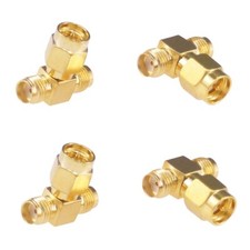 4pcs Antenna Adapter SMA Male to Dual SMA Female Connector T 3 Way Splitter A...