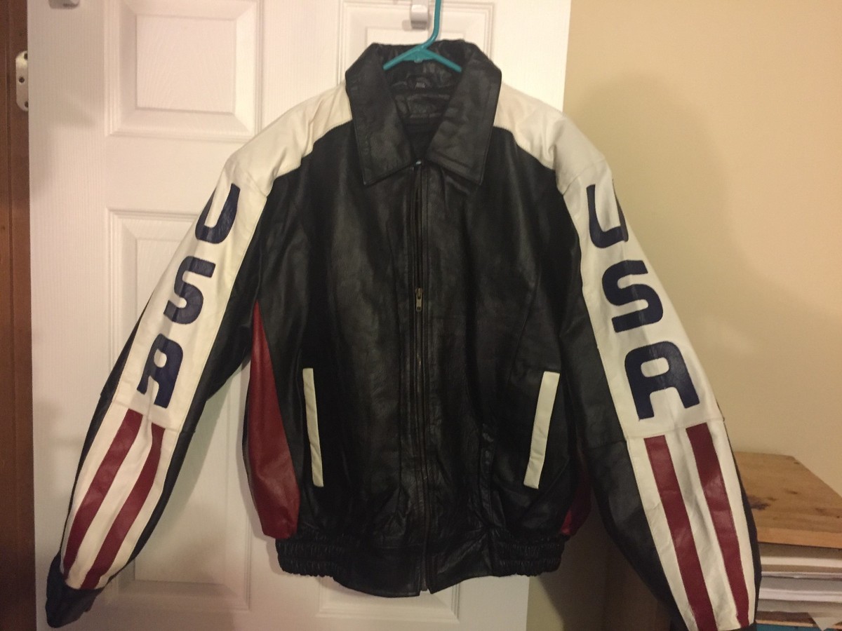 Race Car Driver Jacket Deutz Fahr American Flag Leather Jacket LJ1051 ...