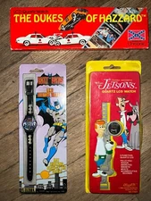Quintel BATMAN, Unisonic DUKES OF HAZARD and LewCo. JETSONS vintage LCD Watches!