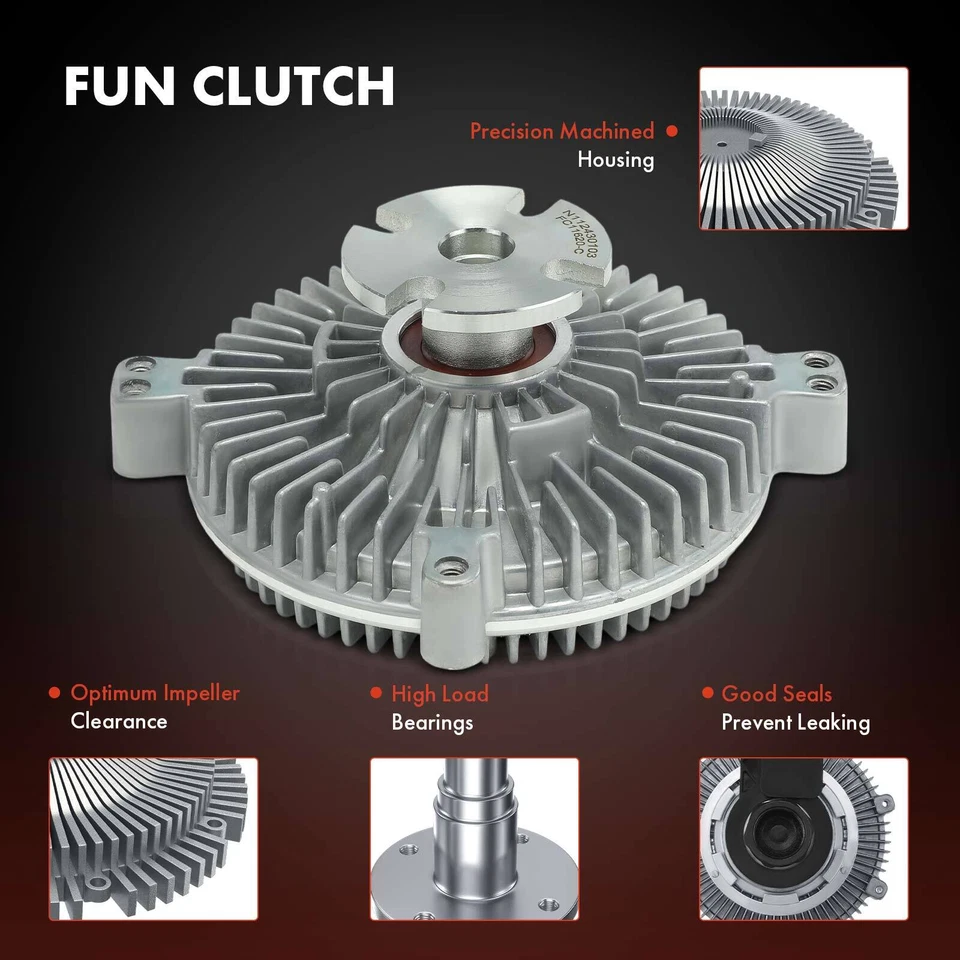 Embrague ventilador motor para Mercedes-Benz 280SE 300SEL 350SL 450SEL aluminio Foto 3 de 4