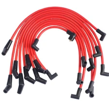 10.5mm Ignition Plug Wire HEI 5.8L 5.0L 289 302 For Ford Racing M12259C301 RED