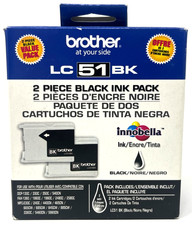 Brother LC 51 Black 2 Piece Black Ink Pack Sealed DCP-130C 330C 350C 540CN FAX
