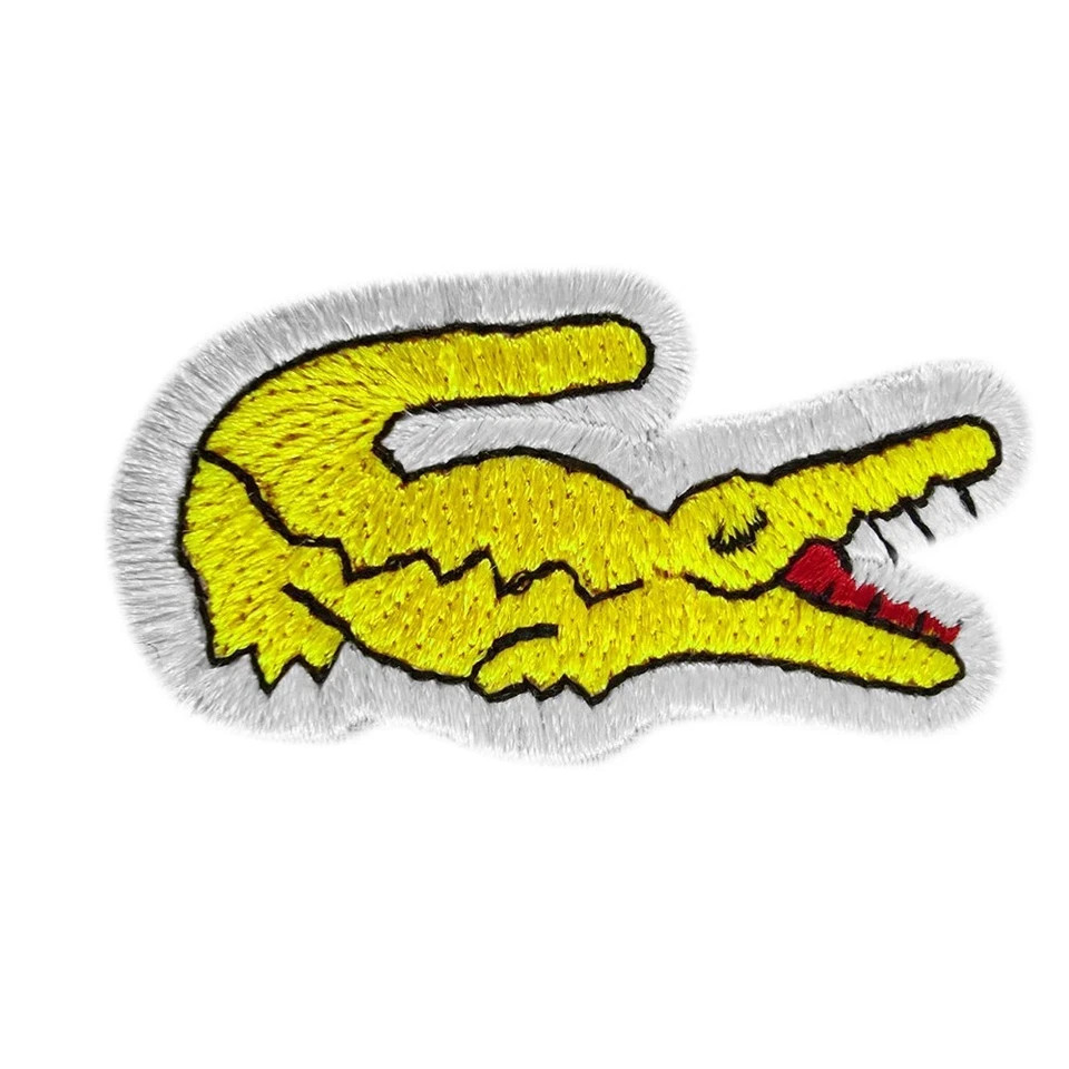 Lacoste Crocodile Logo Embroidered Iron On Patch – Sew On Clothing