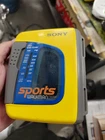 Sony Sports Walkman Vintage WM-FS191 Yellow AM/FM Radio Cassette Player