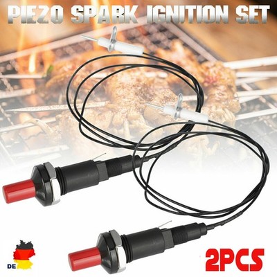2 PCS 39'' Universal Piezo Spark Zünder Druckknopf Gas Kamin Grill BBQ 2 Stück DE