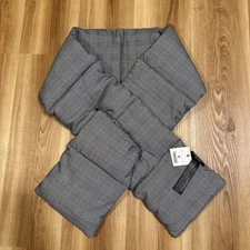 Zara Accessories Puffer Quilted Checker Grey Pull Through or Wrap Around Scarf