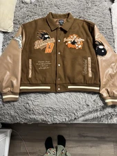 BoohooMAN Men's Bomber Jacket Brown Size Xl Brand New