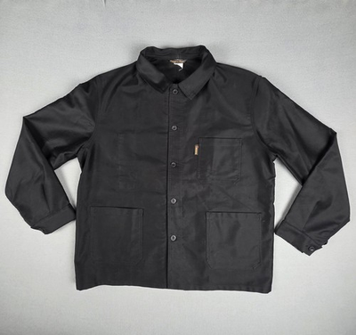 #ad LE LABOUREUR French Work Jacket Black Chore Moleskin Coat XXL XXXL 5 6 $179.99