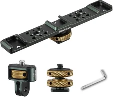 Triple Cold Shoe Extension Bar Mount Camera Tripod Mount for Gopro Adapter /DSLR