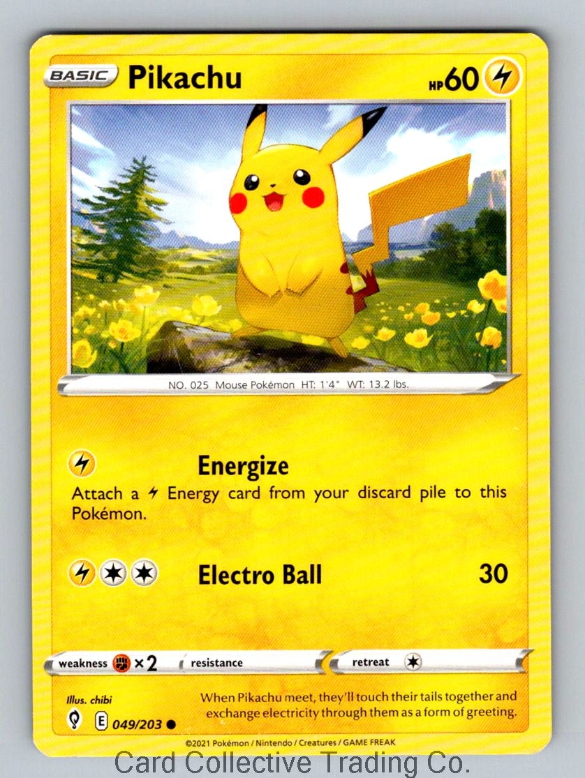 Pikachu Common SWSH07: Evolving Skies 049/203 NM Normal