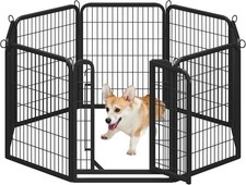 Dog Playpen Outdoor 32 inch 8 Panels Dog Pen Indoor Heavy Duty Puppy Exercise