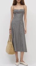 Reformation Kailani Plaid Midi Dress Beacon Check Size - 12