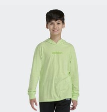 Adidas LS Hooded Snow HTHR Tee 26 Boys Size M. New With Tags.