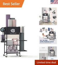 Yoga Mat Storage Rack  Home Gym Storage Rack Gym Workout Equipment Storage Org...