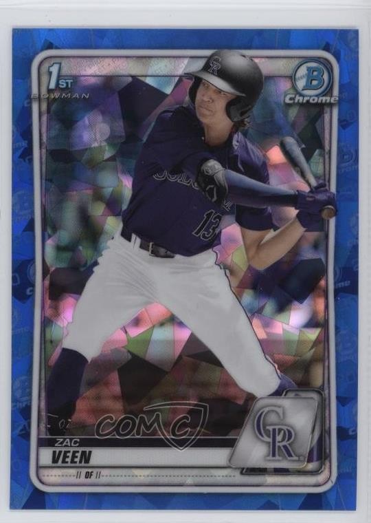 2020 Bowman Chrome Draft Sapphire Zac Veen #BD-107 11qz