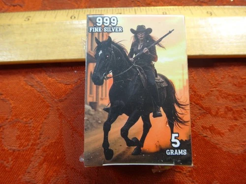 Pan Silver Company Zombie Cowgirl Sealed 5 Grams .999 Fine Silver LE 3000