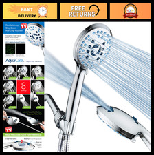High Pressure 8-Mode Handheld Shower Head | Power Wash, Stay Clean Nozzles, 6ft