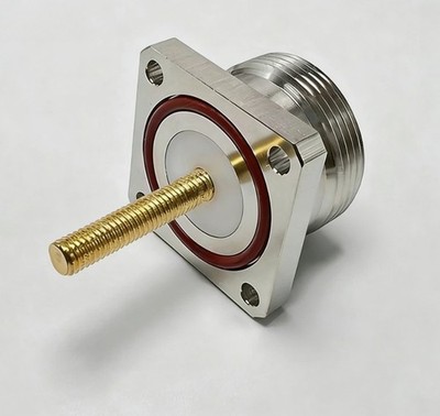 1PC L29-KFD125-M5 7/16 female 4 hole flange DIN-KFD-125 extended panel socket